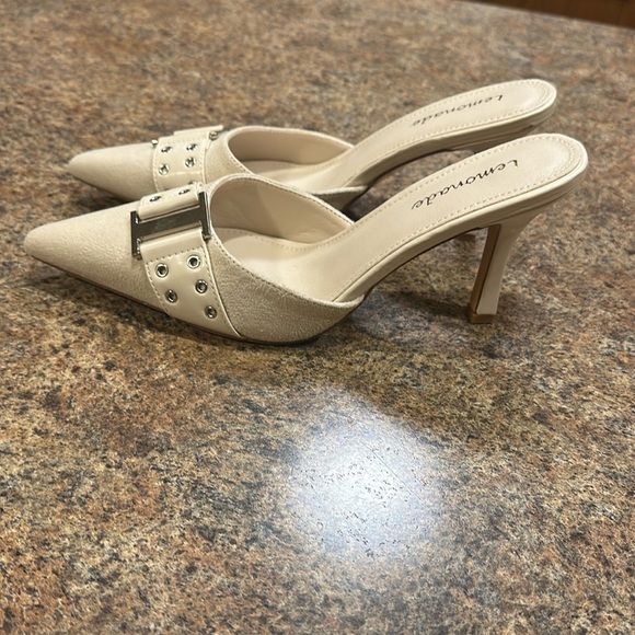 Lemonade Pointed Stiletto High Heel Slip On Beige Womens Size 6.5 - Picture 6 of 11